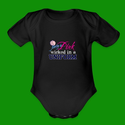 Volleyball Wicked in a Uniform - Organic Short Sleeve Baby Bodysuit