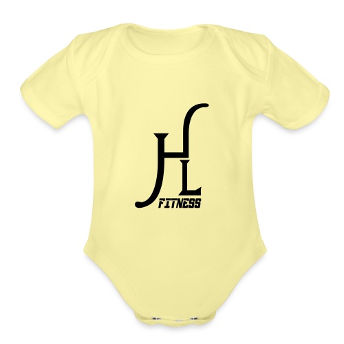 HLF Vector Blk - Organic Short Sleeve Baby Bodysuit