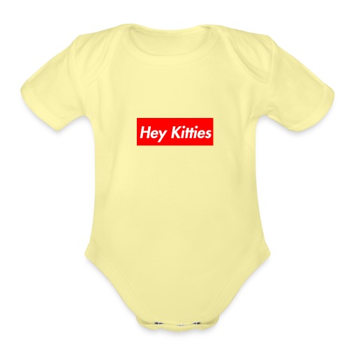 Hey Kitties - Organic Short Sleeve Baby Bodysuit
