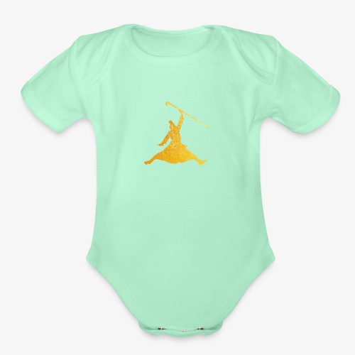 Jeeta Jordan Gold - Organic Short Sleeve Baby Bodysuit
