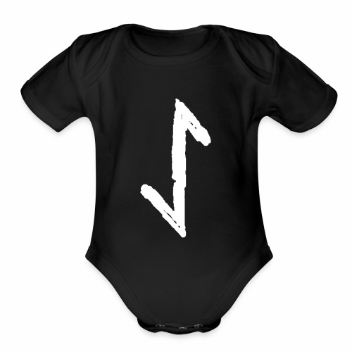 Elder Futhark Rune Eihwaz - Letters AE - Y - EI - Organic Short Sleeve Baby Bodysuit