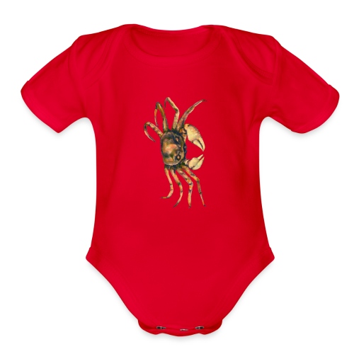 Crab - Organic Short Sleeve Baby Bodysuit