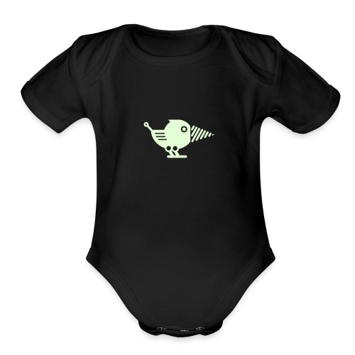 drillbot - Organic Short Sleeve Baby Bodysuit