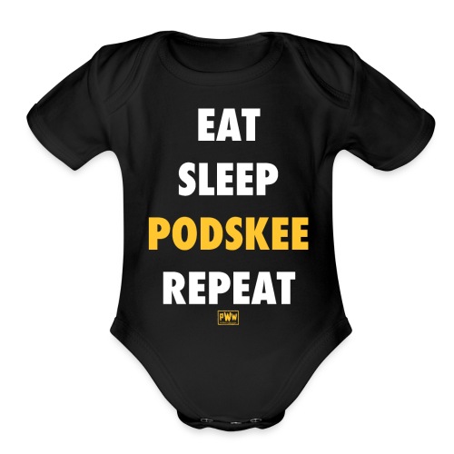Eat Sleep Podskee Repeat - Organic Short Sleeve Baby Bodysuit