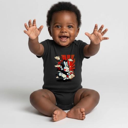 Chinese Year of the Rabbit 2023 - Organic Short Sleeve Baby Bodysuit
