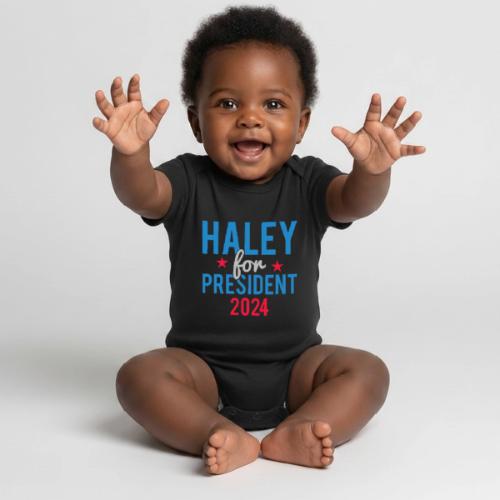Nikki Haley For President 2024 - Organic Short Sleeve Baby Bodysuit