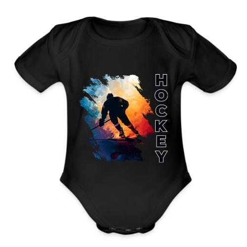 Hockey Moves - Organic Short Sleeve Baby Bodysuit