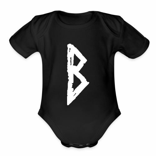 Elder Futhark Rune Berkana - Letter B - Organic Short Sleeve Baby Bodysuit