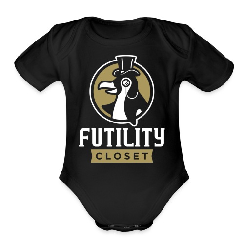 Futility Closet Logo - Reversed - Organic Short Sleeve Baby Bodysuit