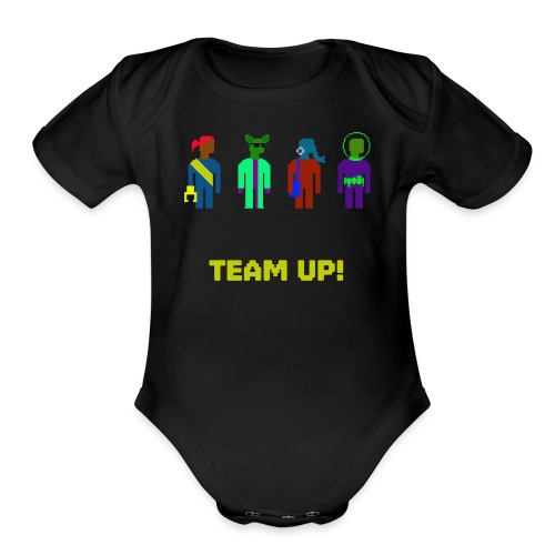 Spaceteam Team Up! - Organic Short Sleeve Baby Bodysuit