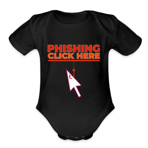 Phishing: Hooked by Deception - Organic Short Sleeve Baby Bodysuit