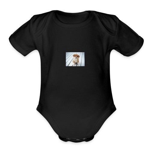 dog - Organic Short Sleeve Baby Bodysuit