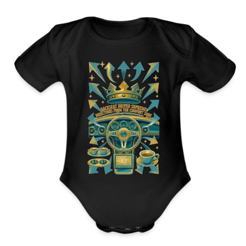 Backseat Driver T Shirt, Funny Dad Gift - Organic Short Sleeve Baby Bodysuit