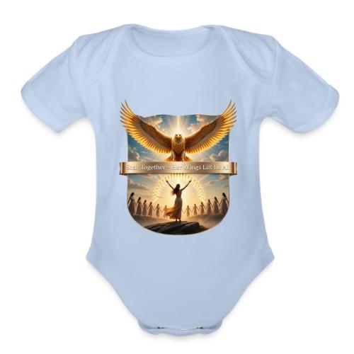 Women’s Day Eagle Matriarch T Shirt,, Gift for Mom - Organic Short Sleeve Baby Bodysuit