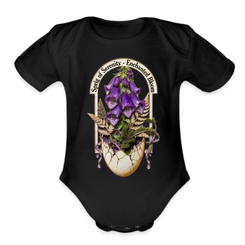 Spring Serenity Foxglove Tee, Easter Gift for wife - Organic Short Sleeve Baby Bodysuit