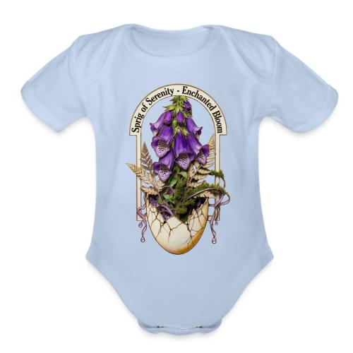 Spring Serenity Foxglove Tee, Easter Gift for wife - Organic Short Sleeve Baby Bodysuit