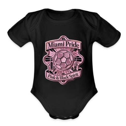 Miami City Pride T Shirt, Vibrant City Pride Gift - Organic Short Sleeve Baby Bodysuit