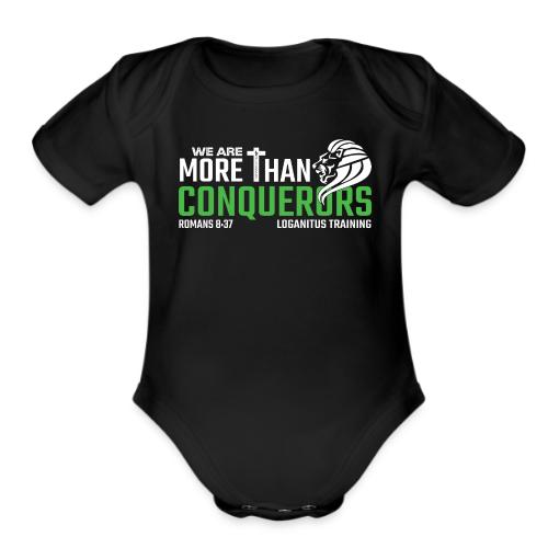 More Than Conquerors...VICTORIOUS - Organic Short Sleeve Baby Bodysuit