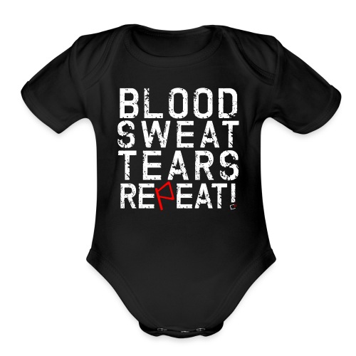 blood sweat tears black shirt 16x16 png - Organic Short Sleeve Baby Bodysuit