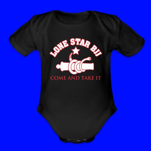 LONE STAR BRAZILIAN JIU-JITSU - Red and white - Organic Short Sleeve Baby Bodysuit