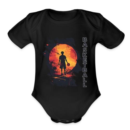 Basketball Blaze - Organic Short Sleeve Baby Bodysuit