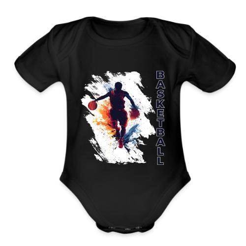 Basketball Hustle - Organic Short Sleeve Baby Bodysuit