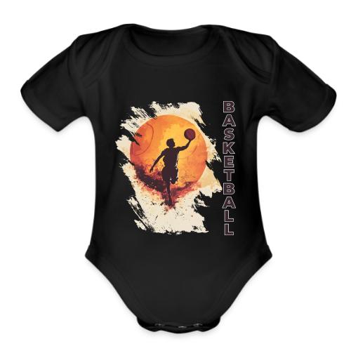 Basketball Stride - Organic Short Sleeve Baby Bodysuit