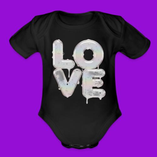 Love - Organic Short Sleeve Baby Bodysuit