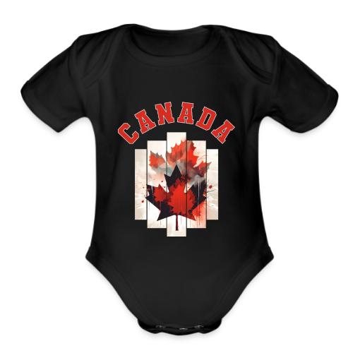 Heart of Canada Art - Organic Short Sleeve Baby Bodysuit