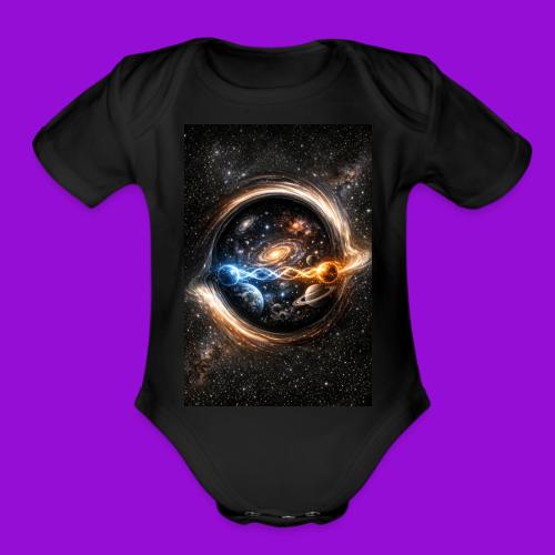 EntangledPhotonsWormhole - Organic Short Sleeve Baby Bodysuit