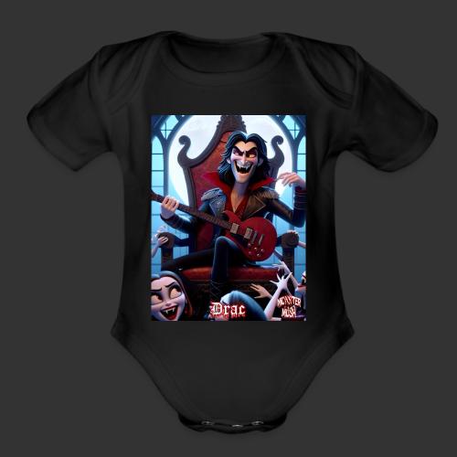 Monster Mosh 2024 Tour Drac on Guitar (D-005A) - Organic Short Sleeve Baby Bodysuit