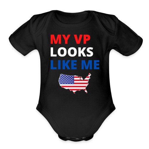 My VP Looks Like Me - USA Map - Organic Short Sleeve Baby Bodysuit