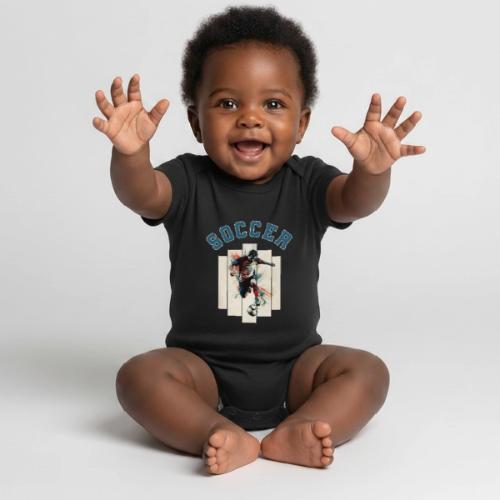Soccer Vibes - Organic Short Sleeve Baby Bodysuit