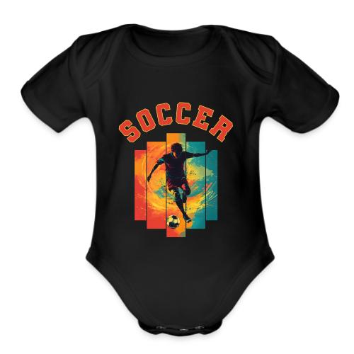 Soccer Heartbeat - Organic Short Sleeve Baby Bodysuit