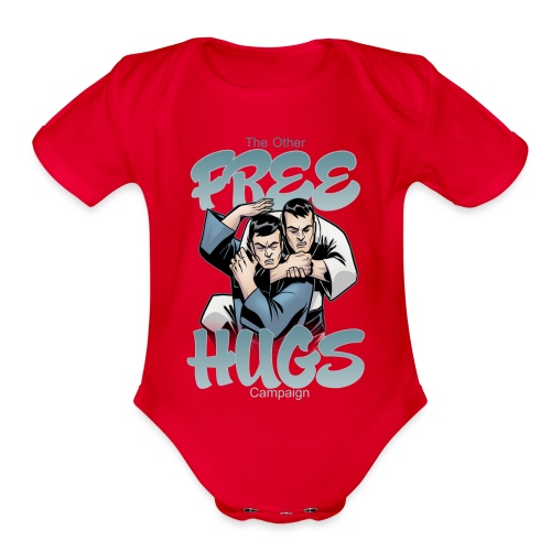 Judo shirt Jiu Jitsu shirt Free Hugs - Organic Short Sleeve Baby Bodysuit