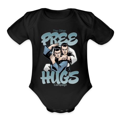 Judo shirt Jiu Jitsu shirt Free Hugs - Organic Short Sleeve Baby Bodysuit