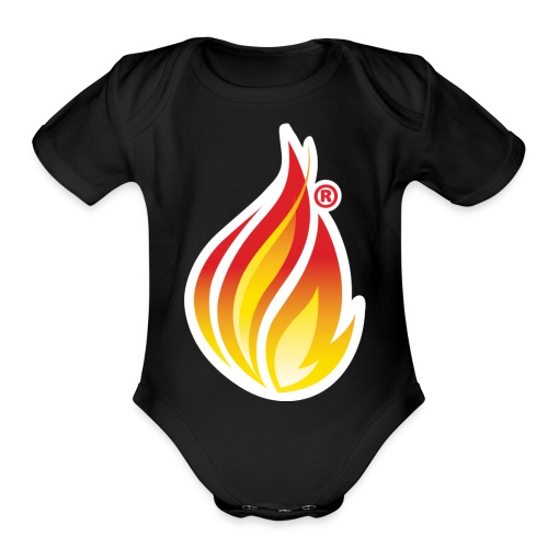 HL7 FHIR Flame graphic with white background - Organic Short Sleeve Baby Bodysuit
