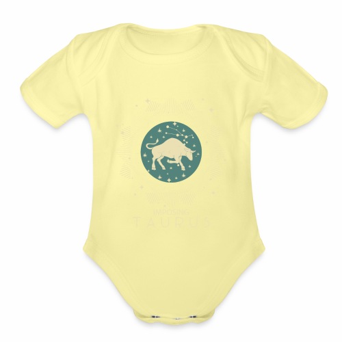 Zodiac Taurus Constellation Bull Star Sign May - Organic Short Sleeve Baby Bodysuit