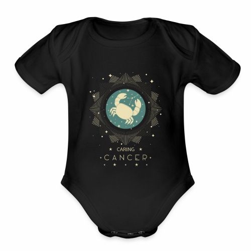 Protective Cancer Constellation Month June July - Organic Short Sleeve Baby Bodysuit