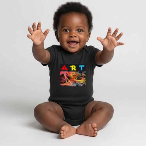 Chaotic Threads of Art - Organic Short Sleeve Baby Bodysuit