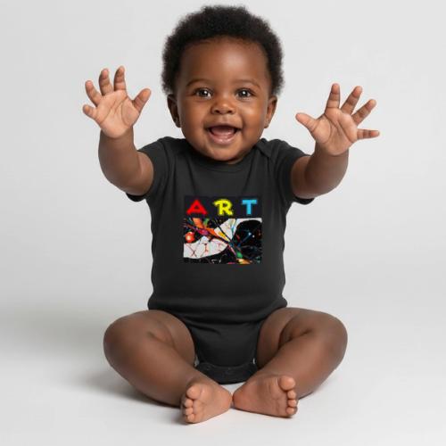 Art in Motion: Color Unleashed - Organic Short Sleeve Baby Bodysuit