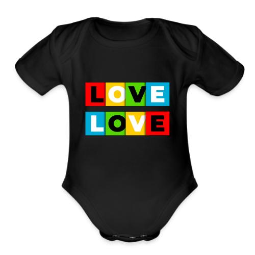 Love in Color - Organic Short Sleeve Baby Bodysuit