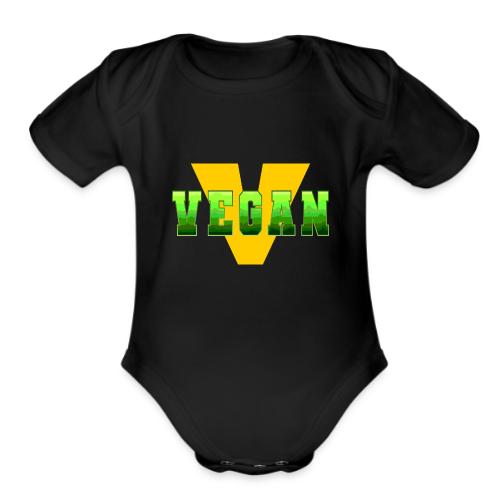 Vegan Energy V - Organic Short Sleeve Baby Bodysuit
