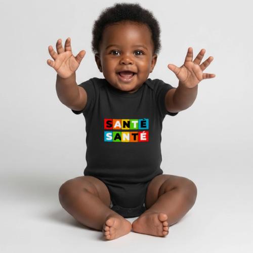 Santé en couleurs - Organic Short Sleeve Baby Bodysuit