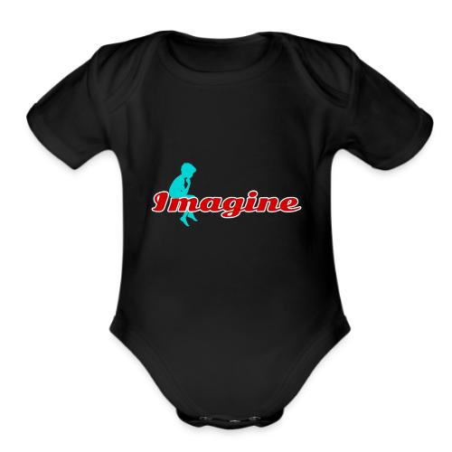 Imagine – Inspire Creativity & Dreams - Organic Short Sleeve Baby Bodysuit