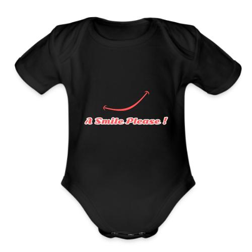 A Smile Please! - Organic Short Sleeve Baby Bodysuit