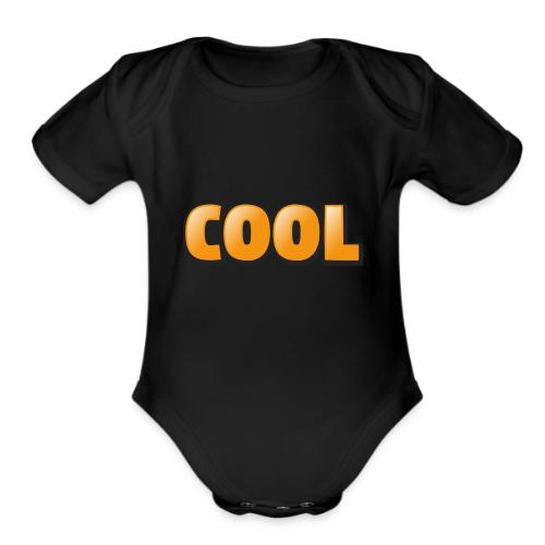 Cool 3D Word Design – Bold Chill Style - Organic Short Sleeve Baby Bodysuit