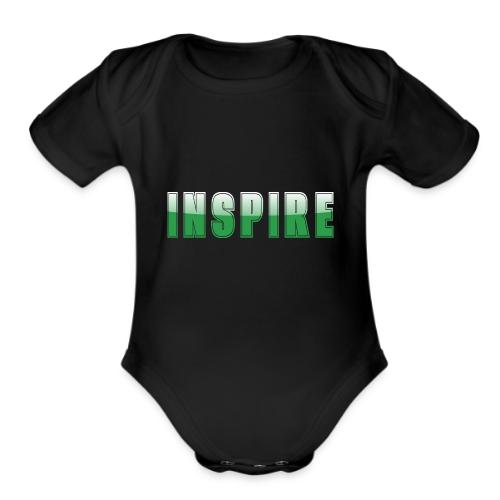 Inspire Word Art Design - Organic Short Sleeve Baby Bodysuit