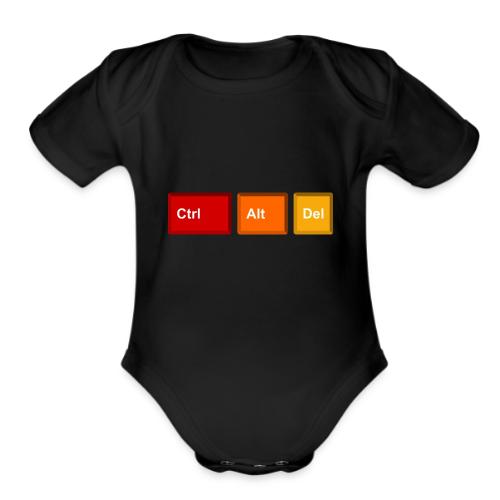 CTRL + ALT + DEL - Organic Short Sleeve Baby Bodysuit