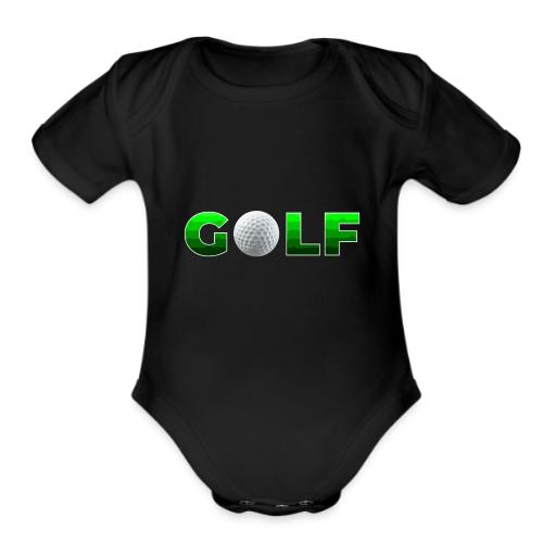 Golf Precision Wordmark - Organic Short Sleeve Baby Bodysuit